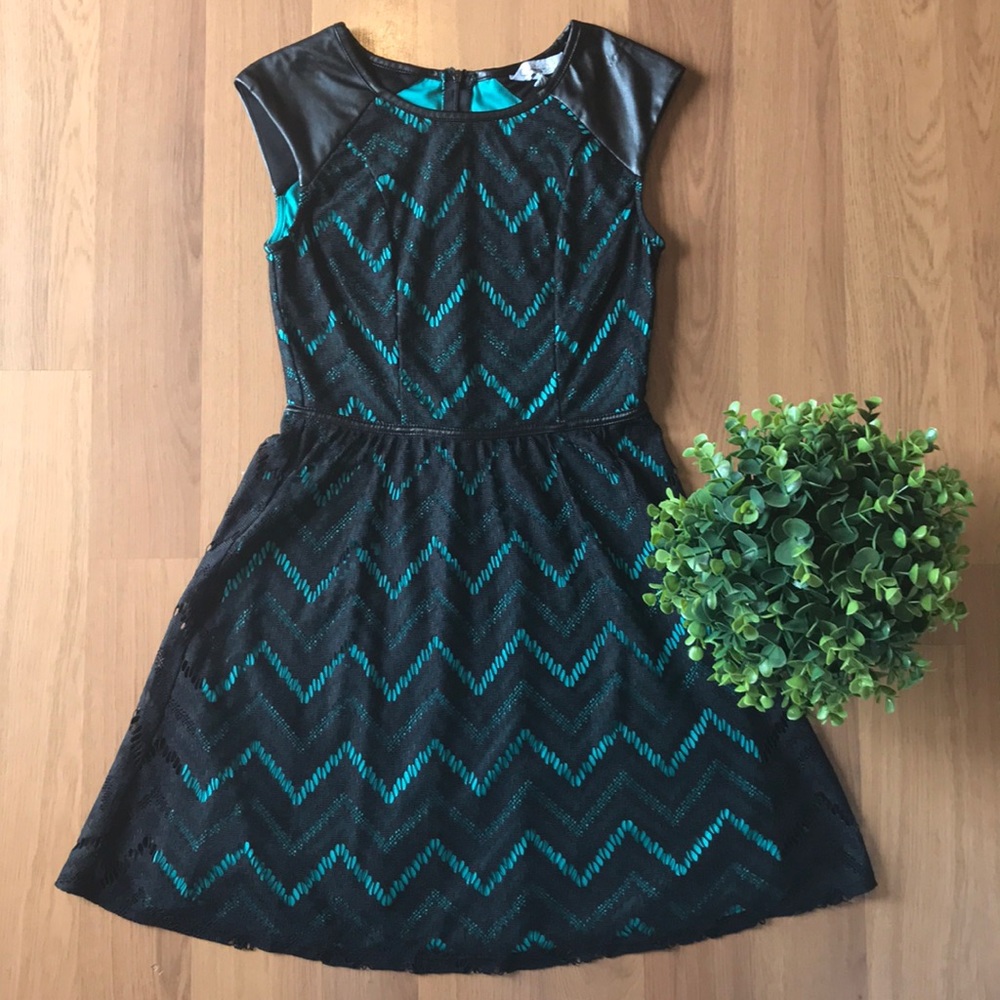 Mixed media dress.